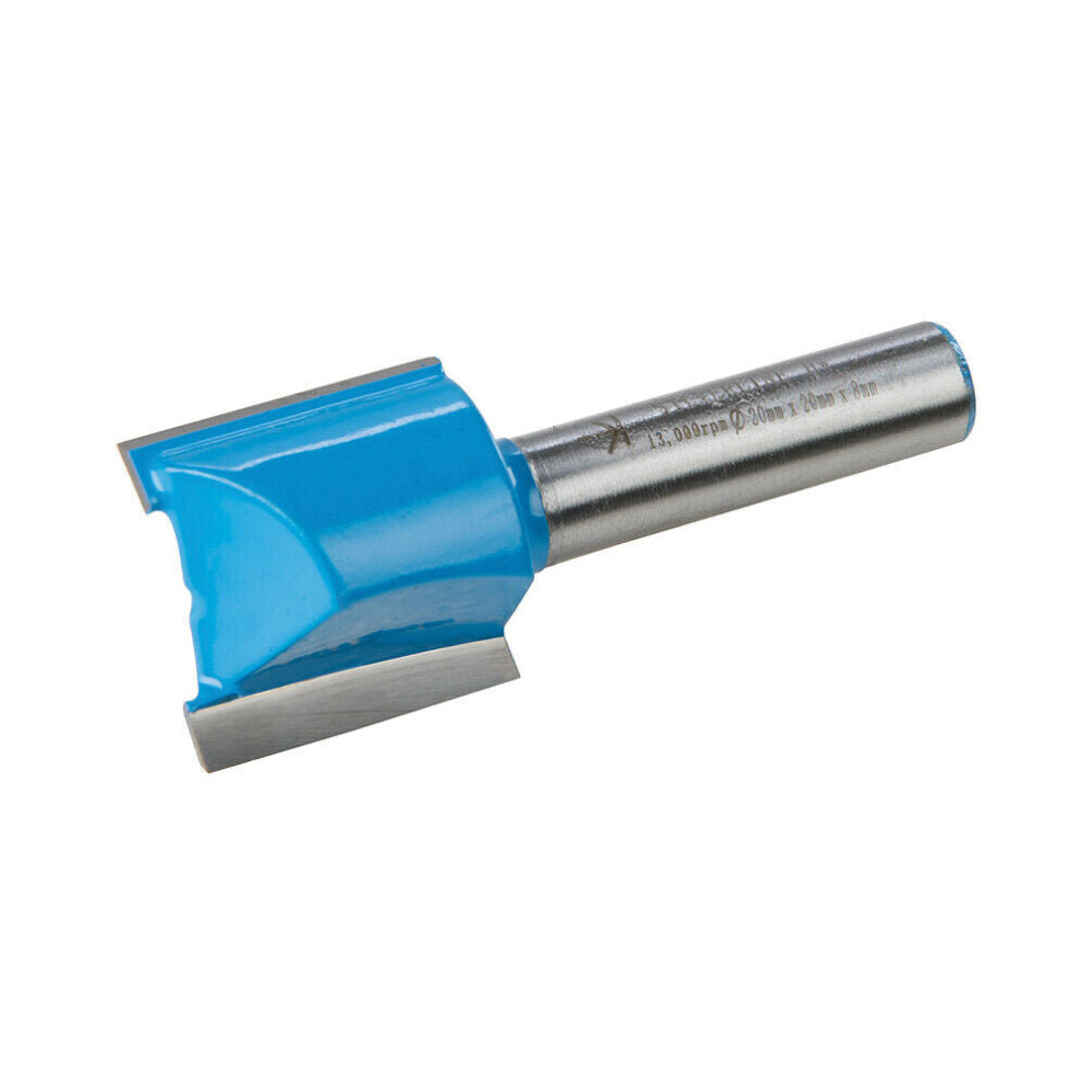 20mm x 20mm Straight Router Bit 8mm METRIC Shank Tungsten Carbide Tip Wood Blade