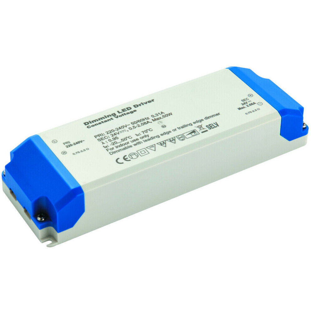 Loops 24V Dc 50W Dimmable Led Driver / Transformer Low Voltage Power Converter Light