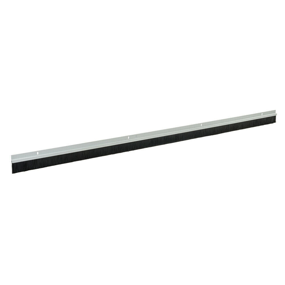 Loops 2X 1067Mm Garage Door Brush Strip 25Mm Bristles Draught Dust & Dirt White
