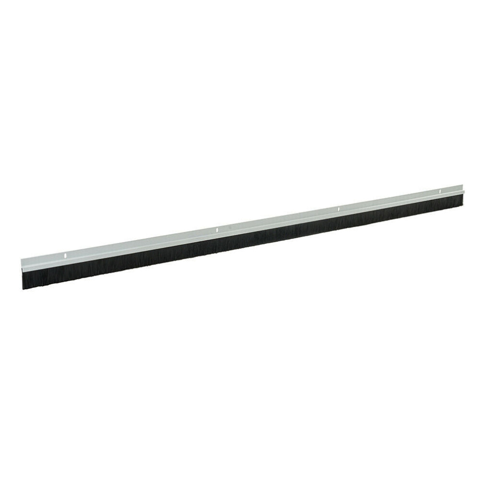 Loops 914Mm Door Brush Strip 25Mm Bristles Carpet Draught Dust & Dirt Barrier White