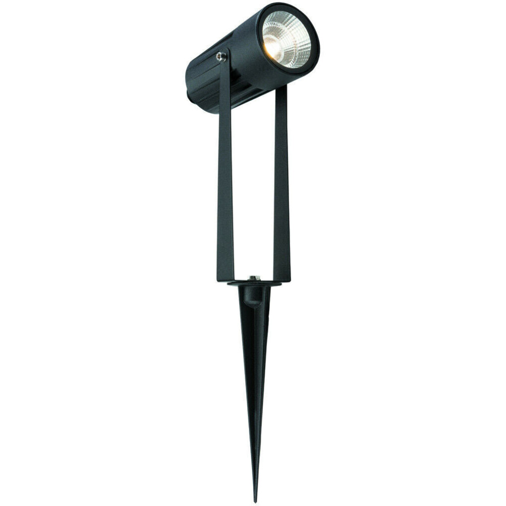 IP65 Outdoor Ground Spike Lamp Wall & Sign Light 7W Cool White LED Matt Black