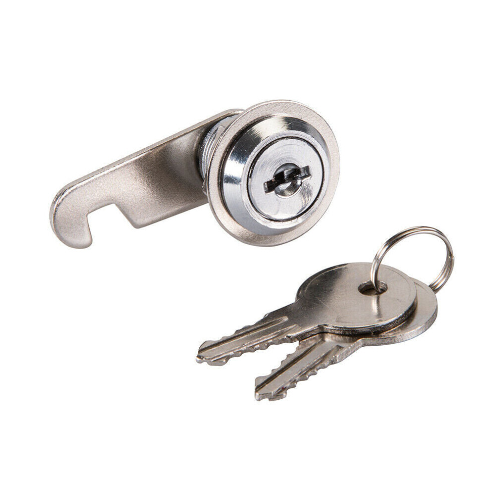 27mm Cam Lock Desk Drawer Glass Door Data Rack & Furniture Locks 2 KEYS Kit