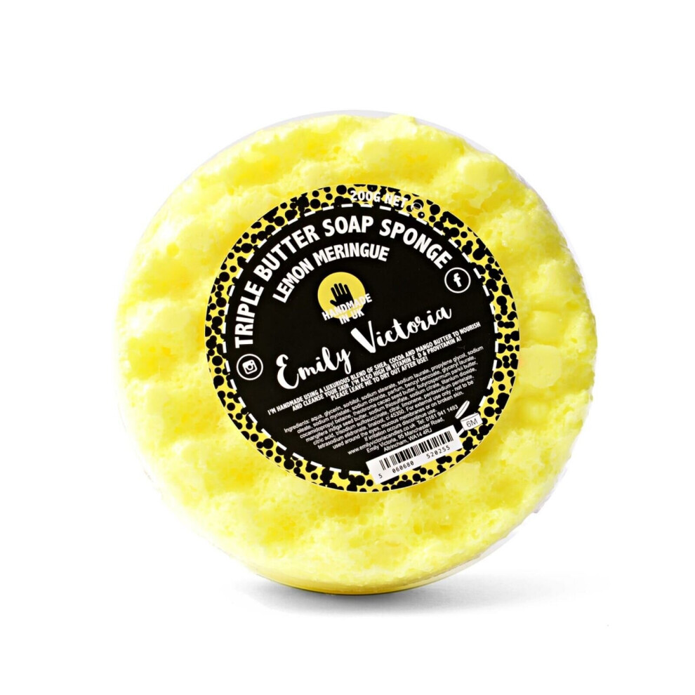 Emily Victoria Triple Butter Soap Sponge Scented 200G Lemon Meringue