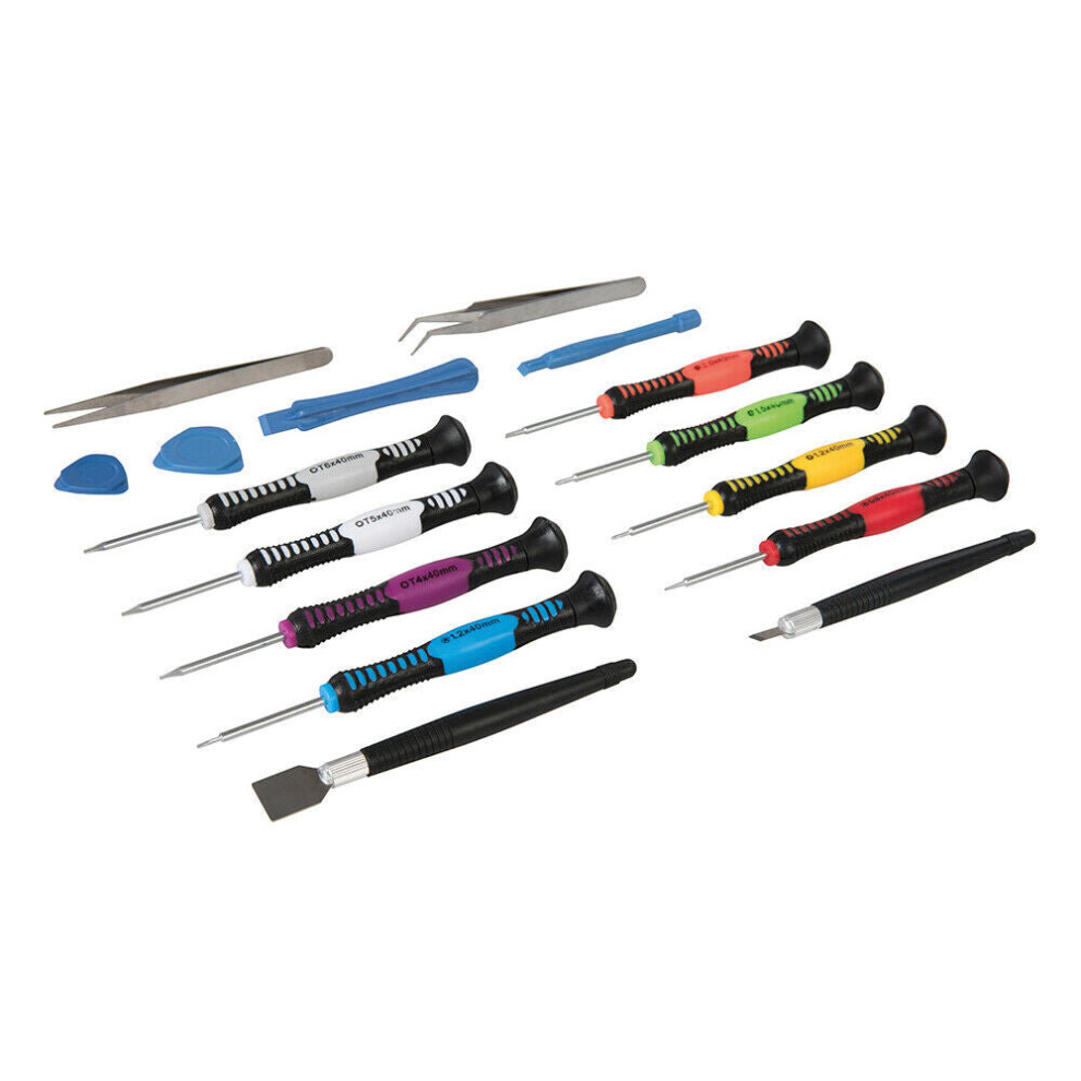 16 Piece Precision Smartphone Repair Kit Mobile Phone Tablet & Laptop Mini Tools