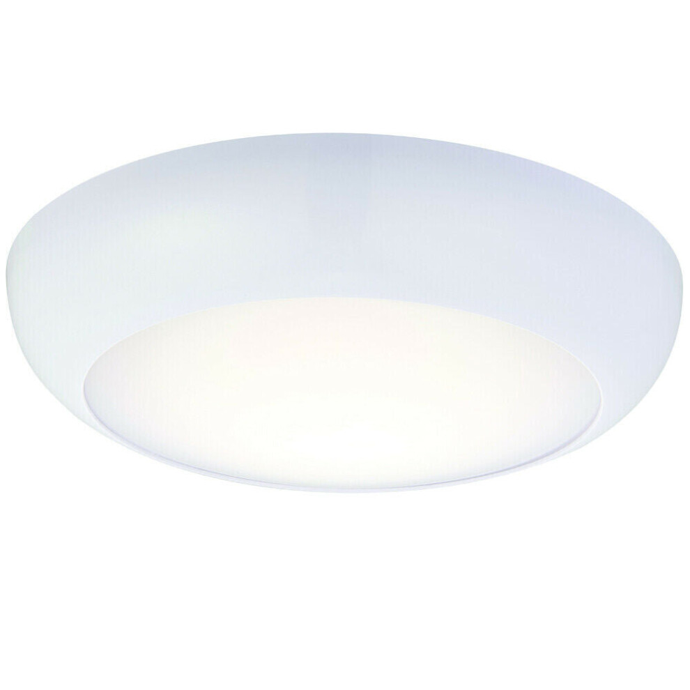 Round LED Ceiling Light & Microwave Motion Sensor 12W Cool White IP65 Bathroom