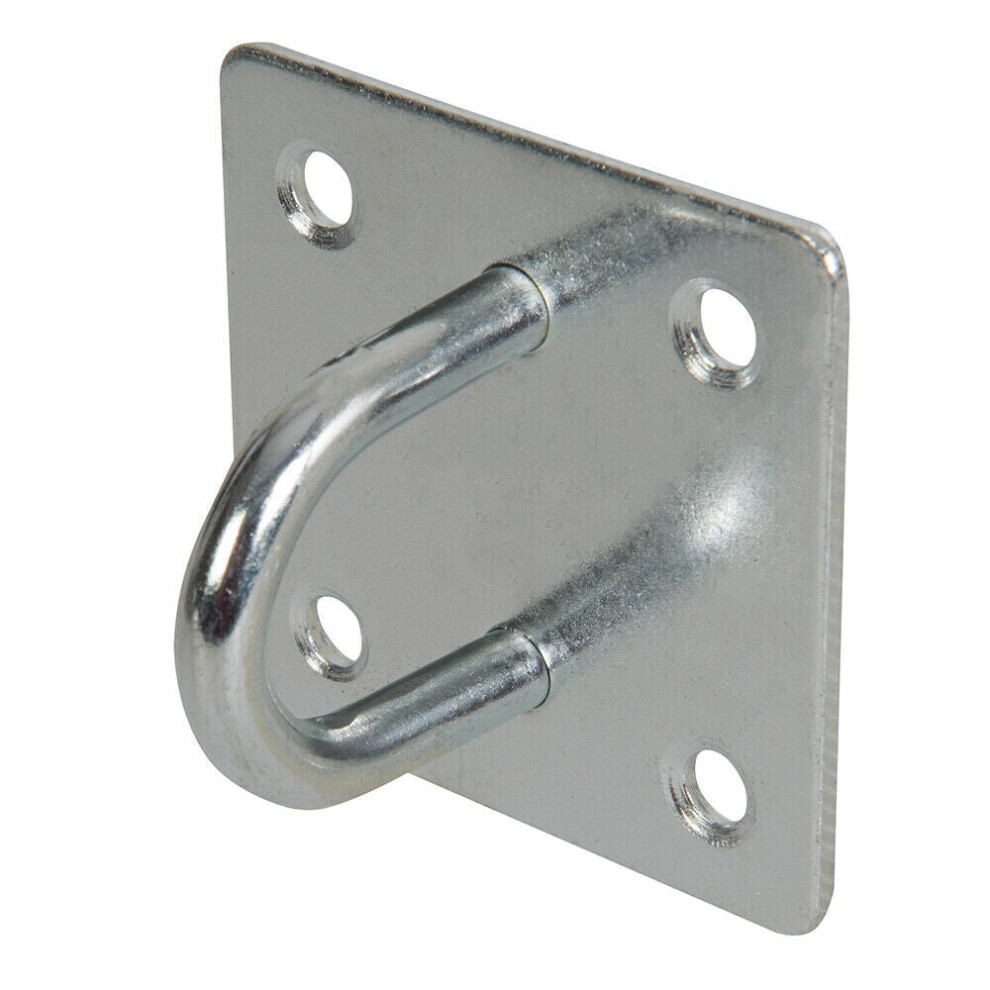 50mm Galvanised Steel Staple on Face Plate Wire Rope Lashing Cable Loop Mount