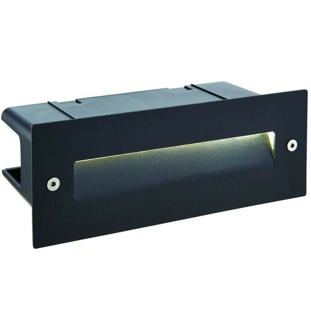 Loops Light/Black/White Ip44 Led Full Brick Textured & Angled Down Guide 2W Cool