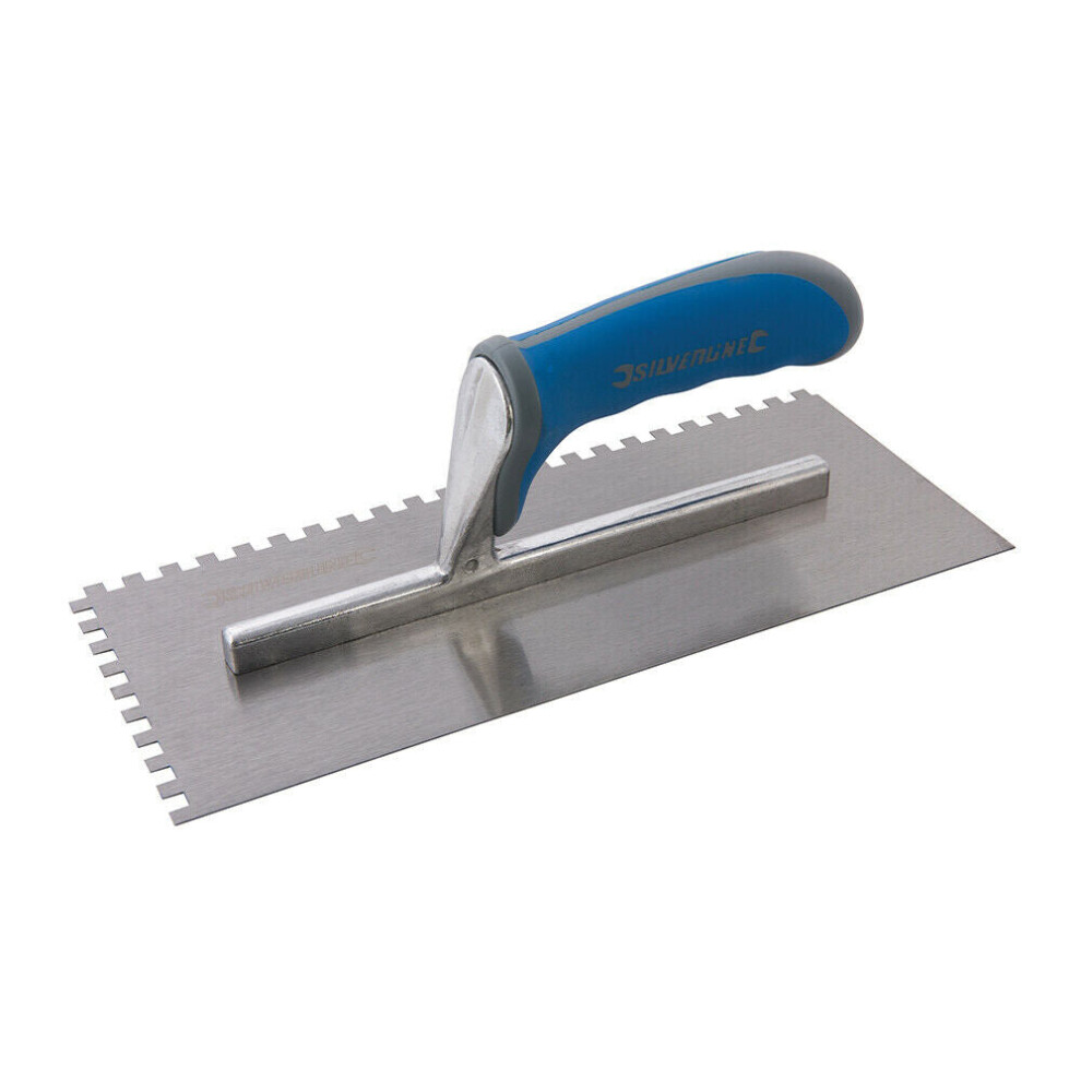 280mm x 120mm Notched Adhesive Trowel 6mm Teeth Tiles Flooring Cladding Carpet