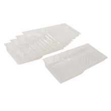 5x 100mm Disposable PVC Paint Roller Tray Liner Cross Hatch Throw Away Protect