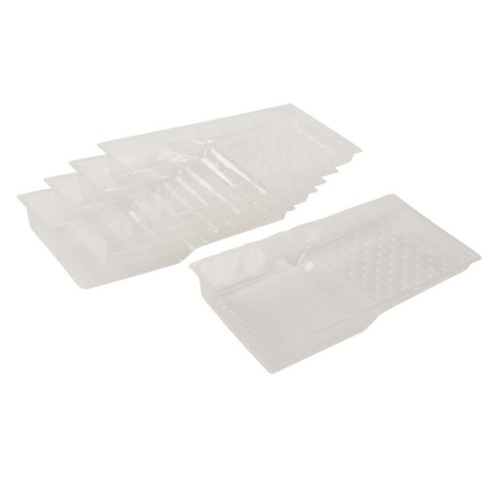 5x 100mm Disposable PVC Paint Roller Tray Liner Cross Hatch Throw Away Protect-image-OPC-P8WKXSK-NEW