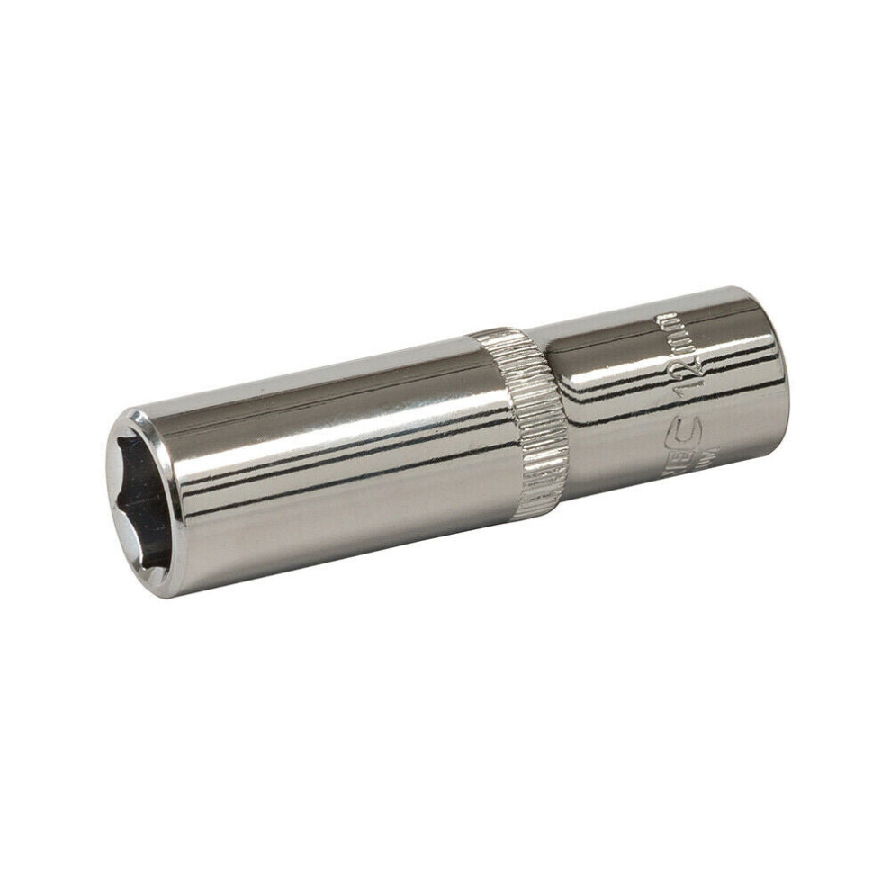 Loops Deep 12Mm Socket Driver 6 Point 3/8" Ratchet Spanner Bit Steel Square Tool