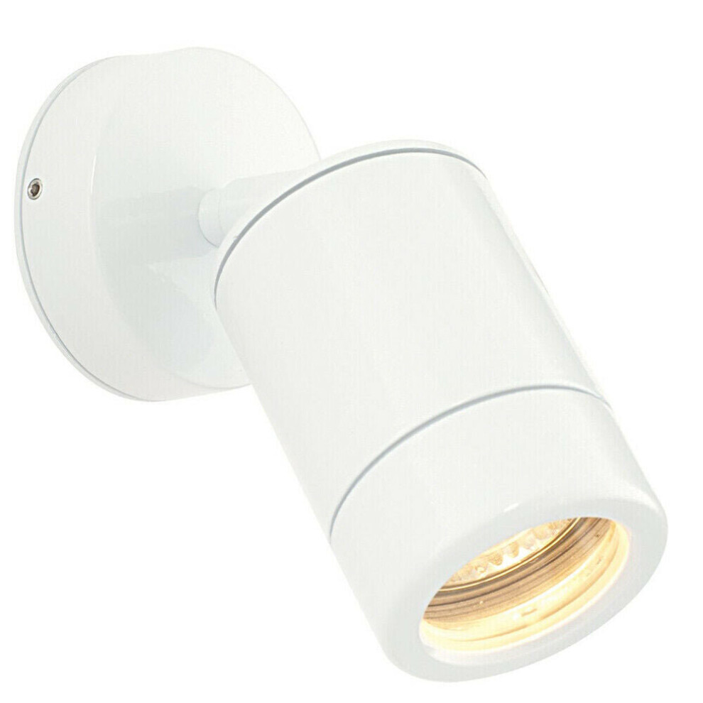 IP65 Outdoor Adjustable Spotlight Gloss White GU10 Dimmable Accent Downlight