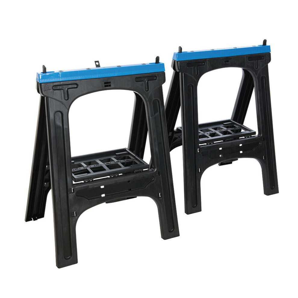2 PACK 200KG Saw Horse 800mm Tall Timber Wood Cutting Support Stand Woodwork