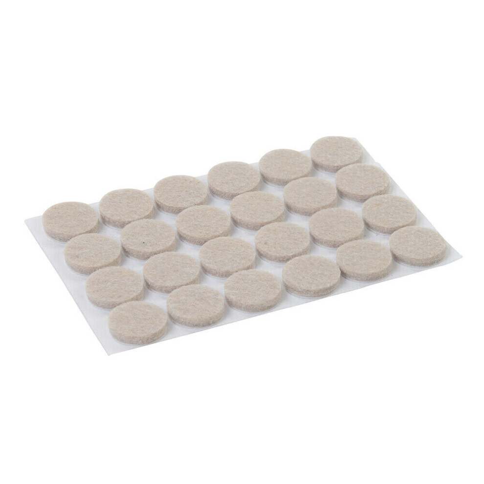 24 PACK 20mm Round Adhesive Felt Pads Furniture Feet Scratch Floor Protector