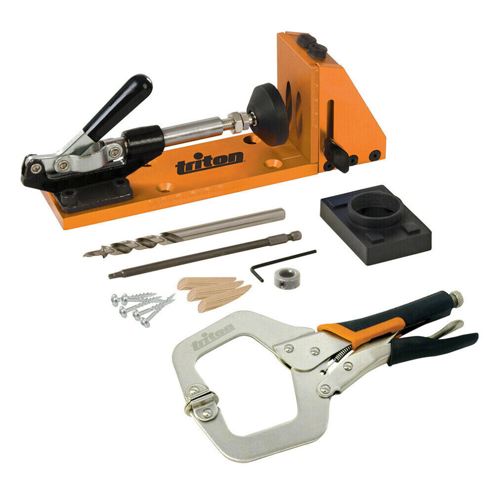 PREMIUM Pocket Hole Jig Set & Clamp Angled Drilling Kit 12mm to 38mm Boards
