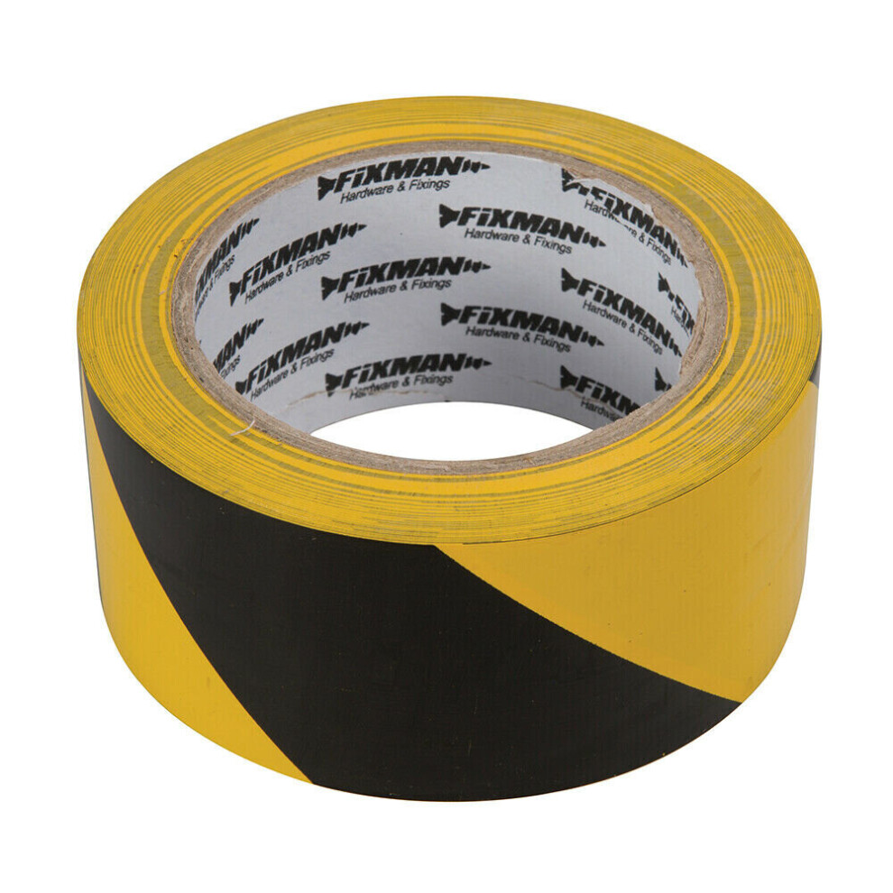 Loops 50Mm X 33M Hazard Tape Adhesive Ceiling Lane Marking Safety Roll Black/Yellow