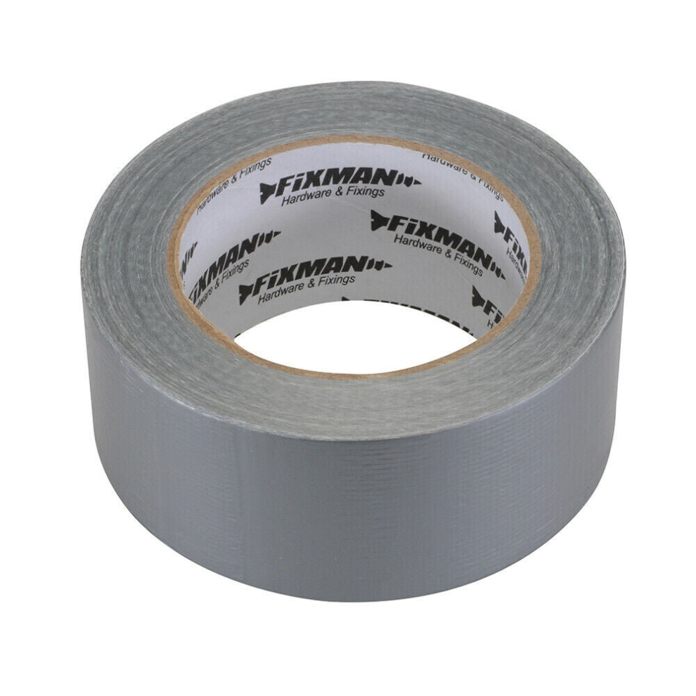 Loops 50Mm X 50M Heavy Duty Duct Tape Strong Waterproof Grab Adhesive Tearable Silver