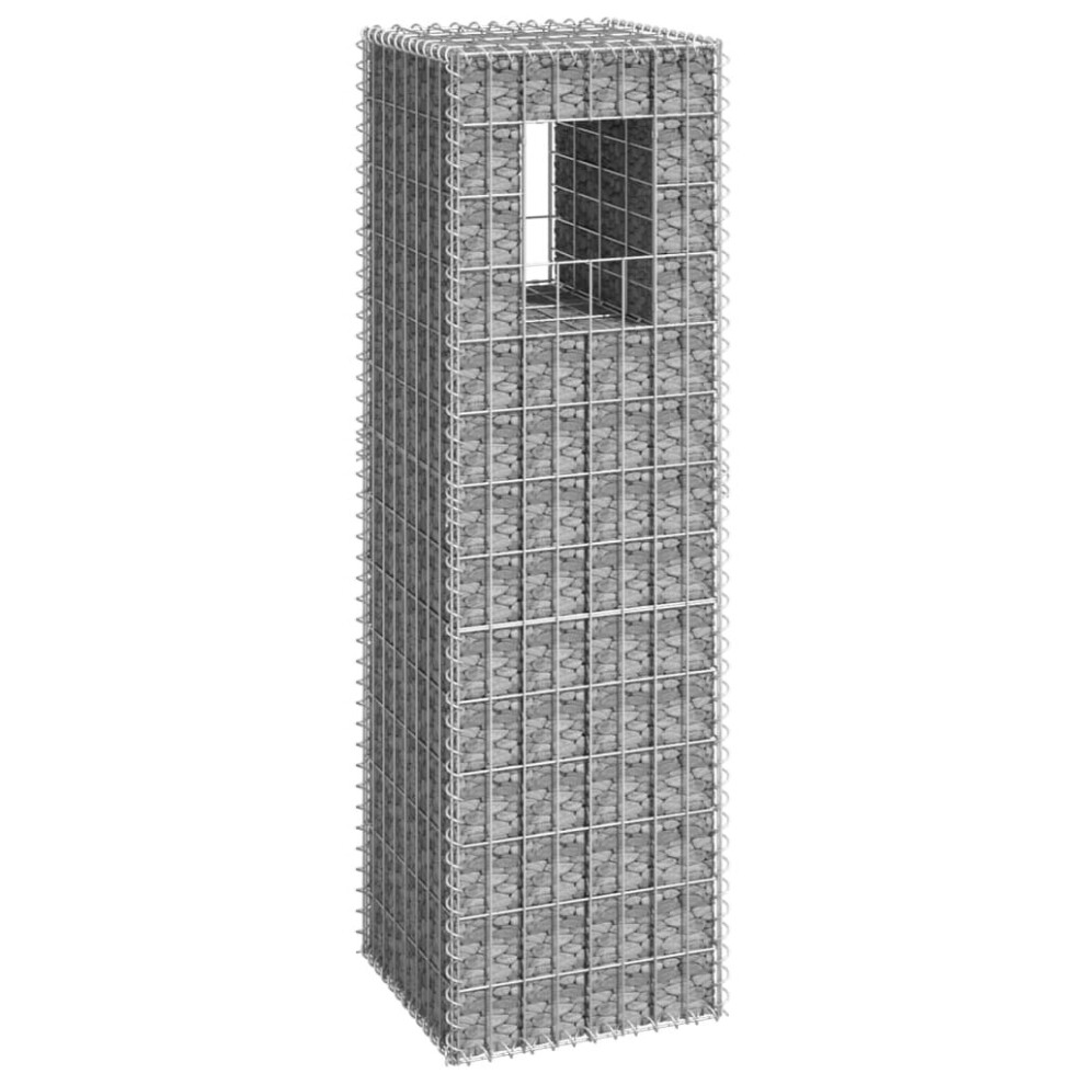 Vidaxl Gabion Basket Post Iron Patio Outdoor Garden Planter Gabion Post Rails