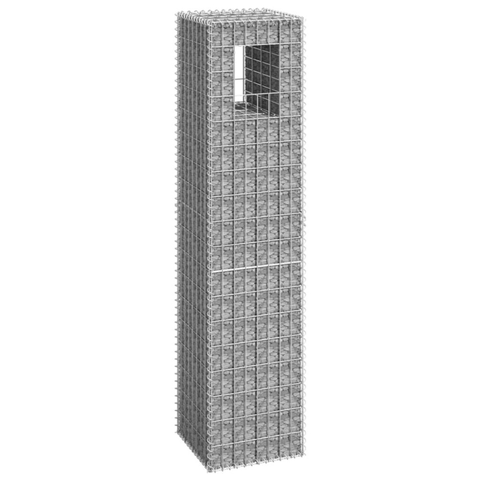 vidaXL Gabion Basket Post Iron Patio Outdoor Garden Planter Gabion Post Rails