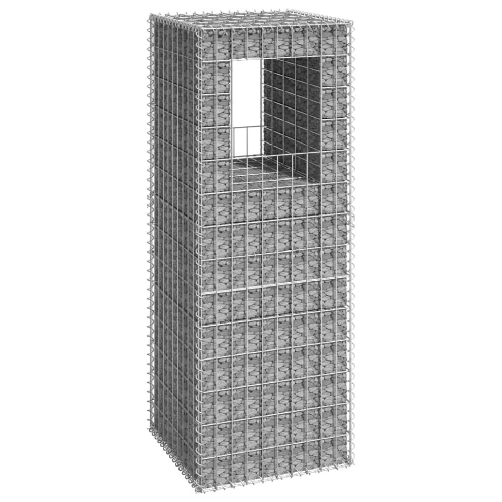 vidaXL Gabion Basket Post Iron Patio Outdoor Garden Planter Gabion Post Rails