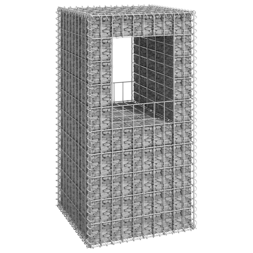 vidaXL Gabion Basket Post Iron Patio Outdoor Garden Planter Gabion Post Rails