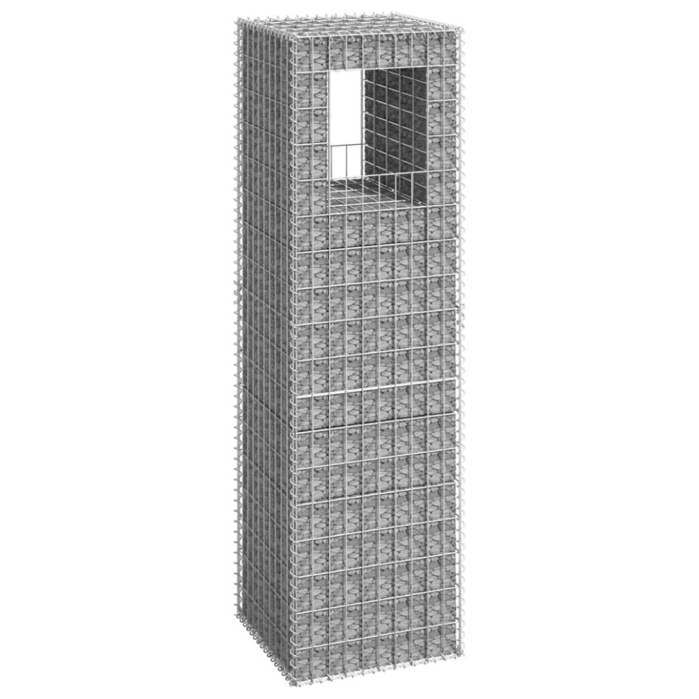 vidaXL Gabion Basket Post Iron Patio Outdoor Garden Planter Gabion Post Rails