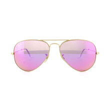 Ray-Ban Sunglasses Aviator 3025 112/1Q Gold Cyclamen Pink Mirror Polarized M