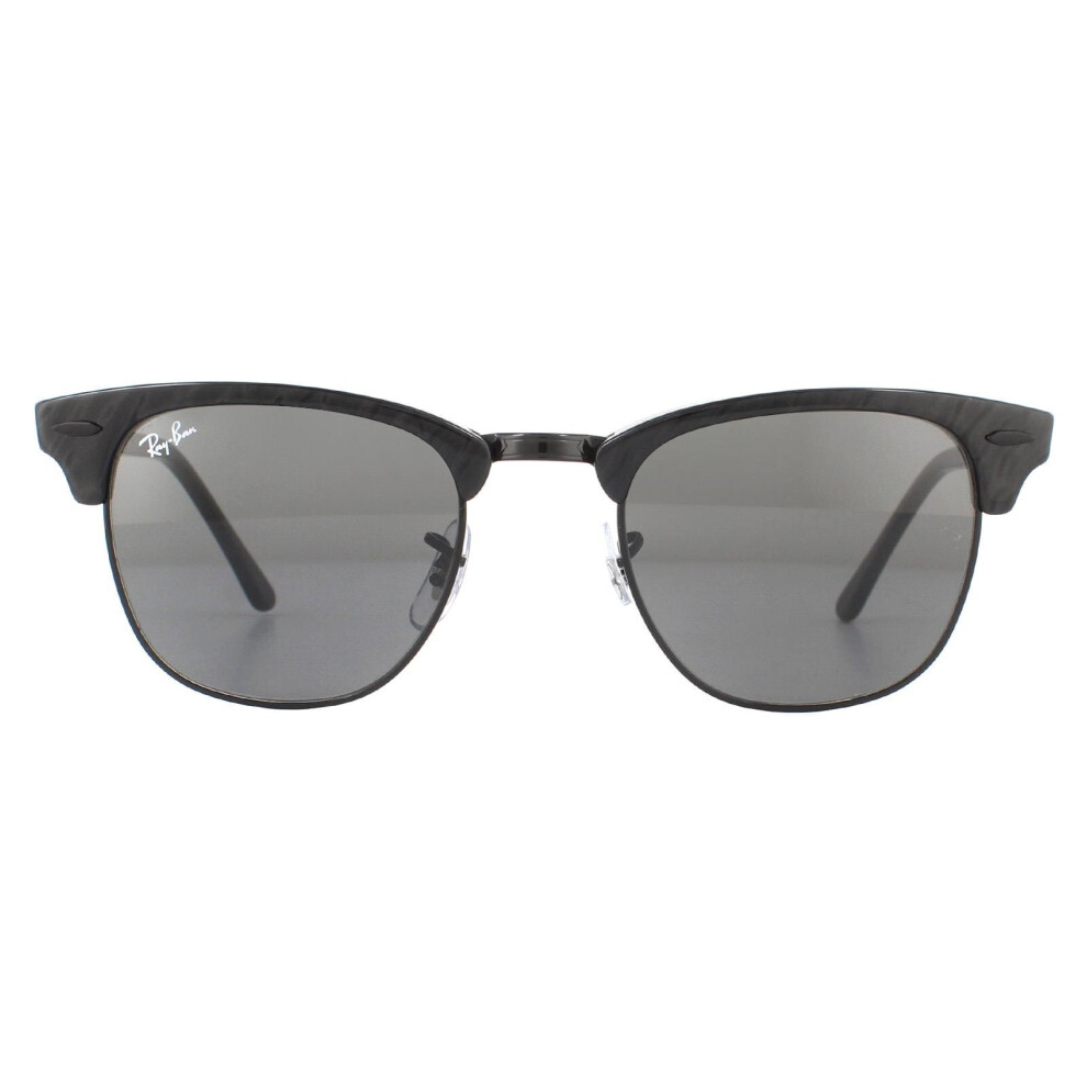 Ray-Ban Sunglasses Clubmaster 3016 1305B1 Wrinkled Black On Black Dark Grey 51Mm