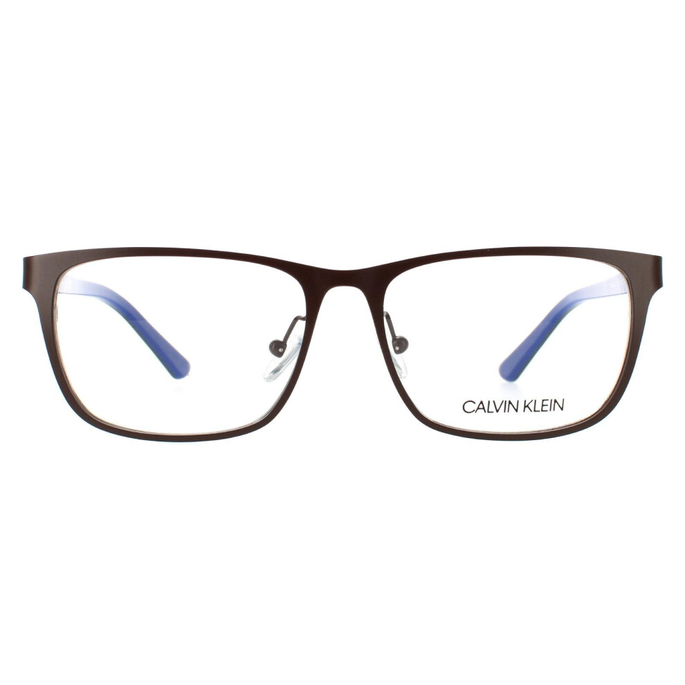 Calvin Klein Glasses Frames CK19302 201 Satin Dark Brown Men