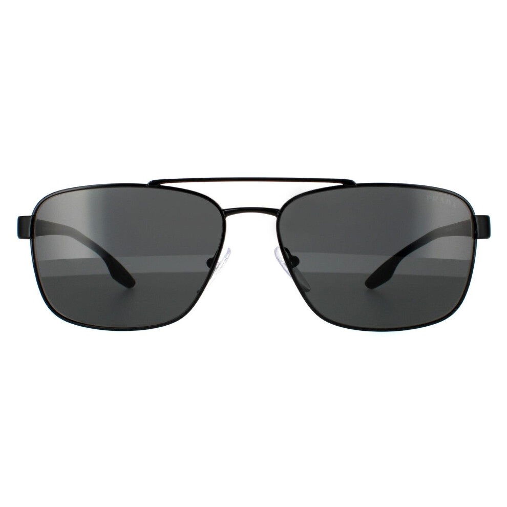 Rectangle Black Grey Sunglasses