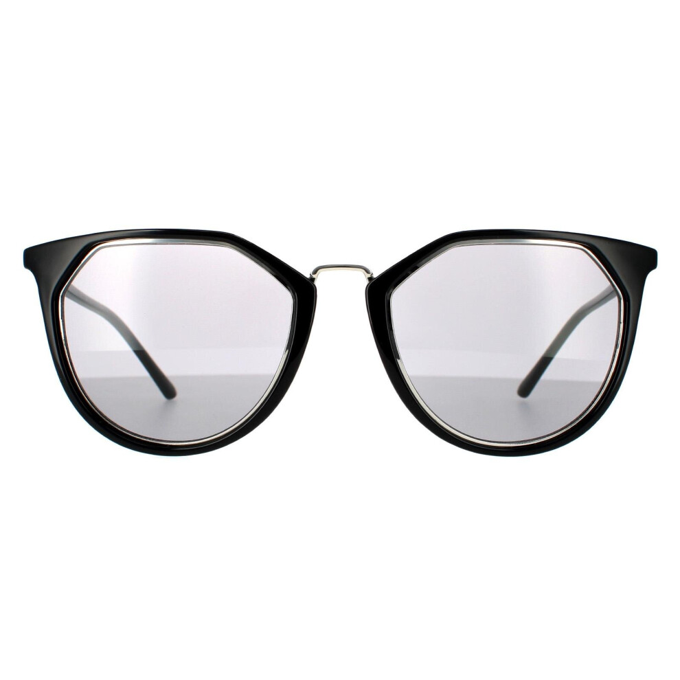 Round Black Grey Sunglasses