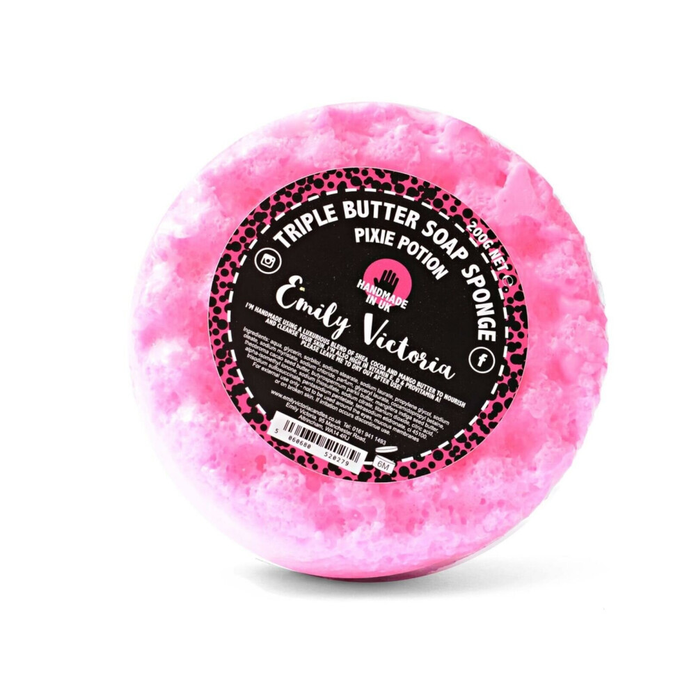 Emily Victoria Triple Butter Soap Sponge Sweet Scented 200g Pixie Potion