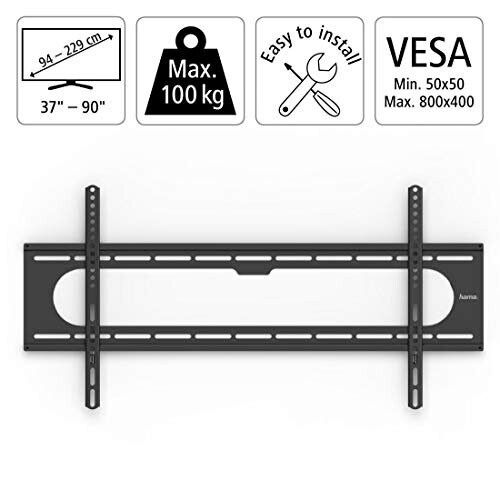 Hama Support mural TV FIX, "Strong", 800 x 400, 229 cm (90"), noir 1