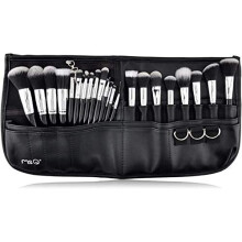MSQ Makeup Borstar Set 29 delar Professionella Kosmetiska Borstar med Bälte och Makeupväska