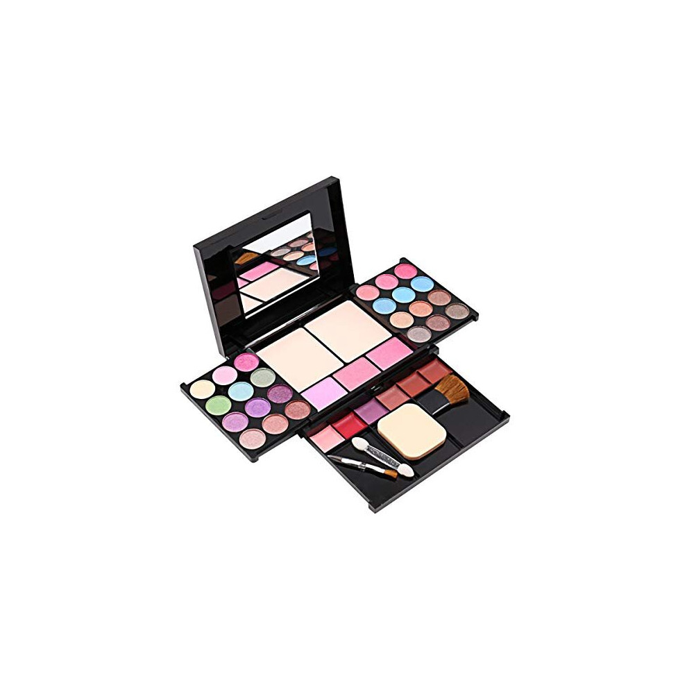 Aspcok Eyeshadow Palette Makeup Palette 35 Bright Colors Matte And Shimmer Lip Gloss Blush Brushes