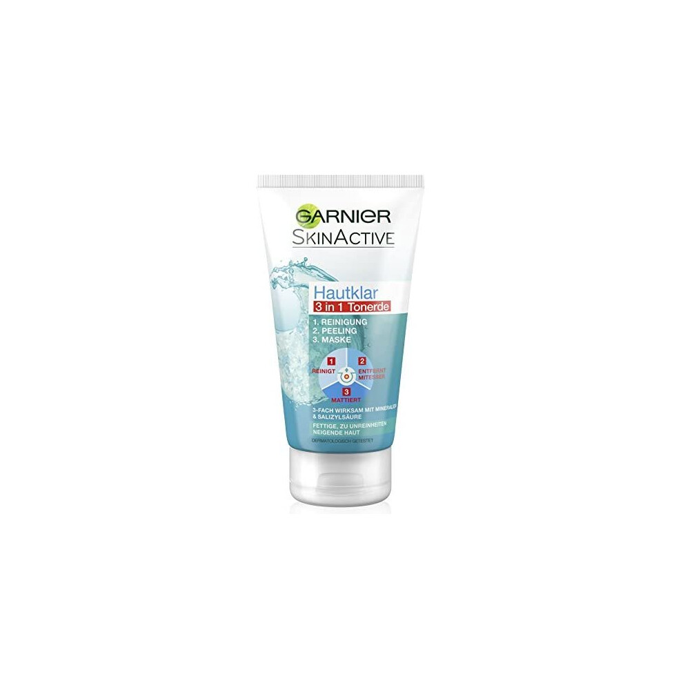 Garnier Clear Skin 3 In 1 Cleansing + Exfoliating + Mask 150 Ml
