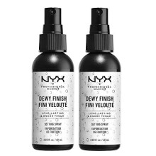 NYX Professional Makeup Setting Spray, Long Lasting Formula, Fixing, Lightweight, Vegan Formula, Dewy Finish, Pack of 2, 60 mL