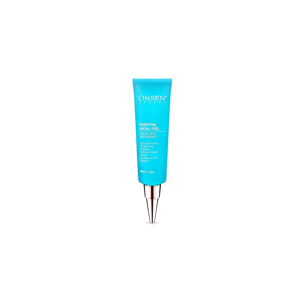 Onsen Secret Exfoliating Facial Peel, Blackhead Remover, Organic, Natural White, Daily Skin Peels for Dark Spots and Sensitive Skin Peeling Gel f