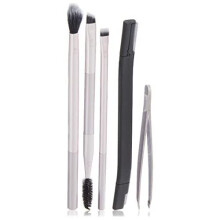 Real Techniques Limited Edition Brush, Blend, and Brow Holiday Kit, Stocking Stuffer, Brow Sculpting, Trimming, and Shaping, 5 Piece Gift Set