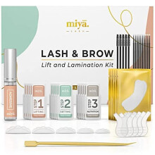MIYA LASH 2 in 1 Lash Lift & Brow Lamination Kit | Instant Fuller Eyebrows, Eyelashes | Salon Result lasts 8 weeks | Professional LVL, Perm, Lami