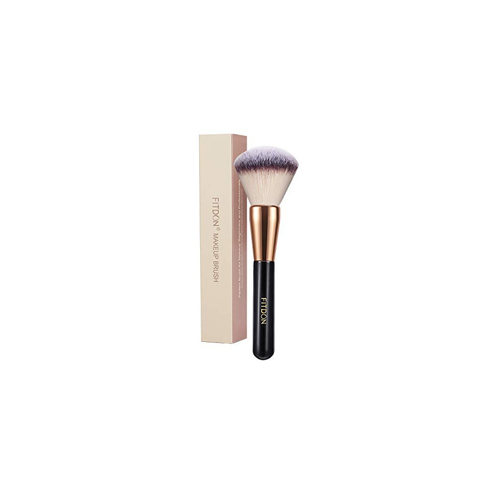 Fitdon Powder Makeup Brush, Kabuki Brush For Face Large Coverage Mineral Powder Bronzer Foundation Blending Blush Buffing