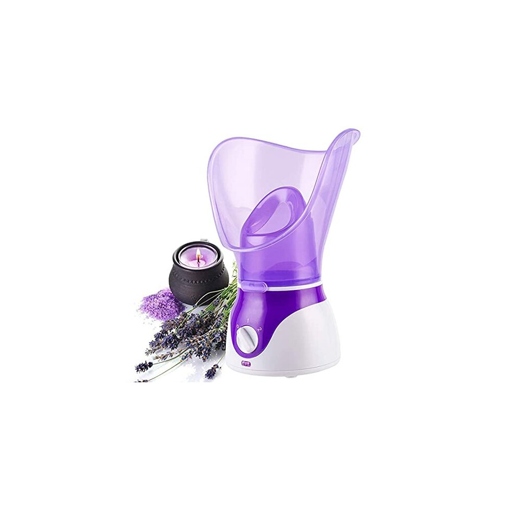 Voum Facial Steamer, Face Steamer For Facial Deep Cleaning Home Facial Sauna Spa Sinuses Humidifier Atomizer Warm Mist Unclogs Pores Unisex (Purpl