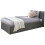3ft Side Lift Ottoman Silver Grey Single Fabric Side Lift up Storage Bed 5
