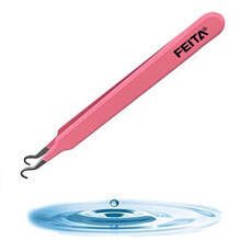 Tweezers d'extraction d'acne noire - Feita Pro & Chirurgical de qualite inoxydable Bend de ganglion incurve Extracteur Twezer outil pour retirer
