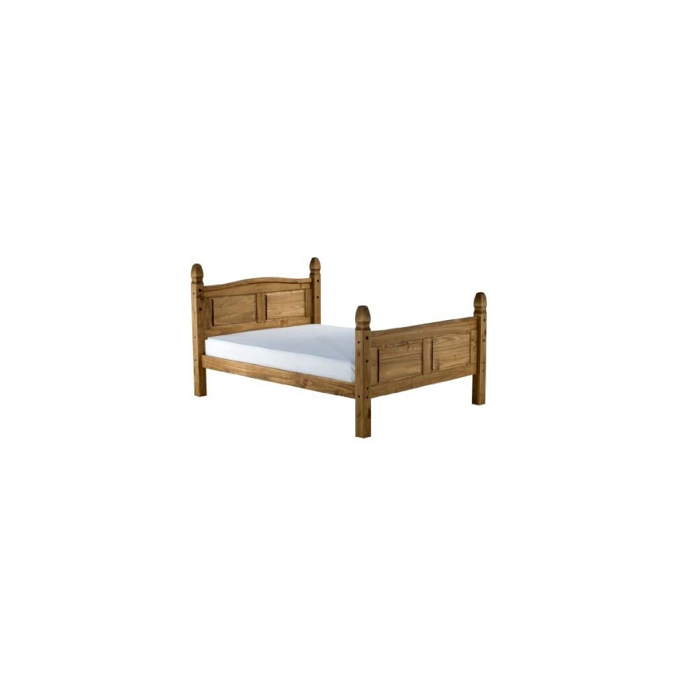 Birlea Corona High End Bed - Waxed Pine, King Size Grey
