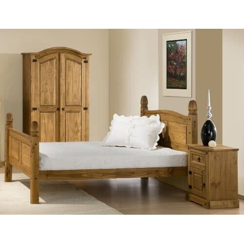 Birlea Birlea Corona High End Bed - Waxed Pine, King Size 1