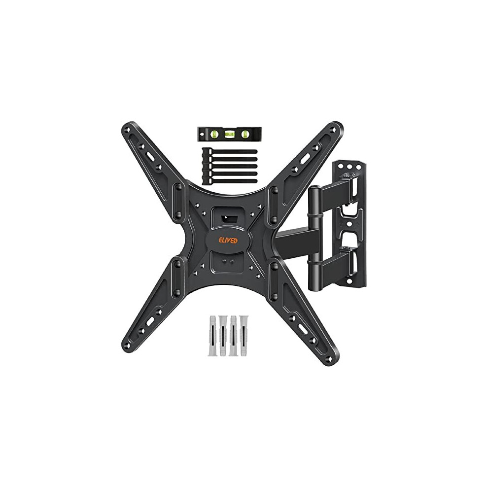Elived Tv Wall Bracket Tilt And Swivel Wall Mount For Most 26"-55" Led, Lcd, Oled Flat Or Curved Tvs With Vesa 100X100mm-400X400mm Up To 40Kg, Fu 6973278300087