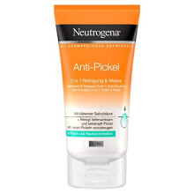 Neutrogena Anti-Pimple Facial Cleanser, 2-in-1 Cleansing and Mask with Salicylic Acid for Blemished Skin, Oil-Free, 150 ml