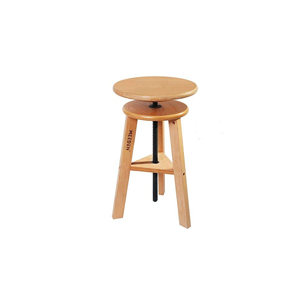 MEEDEN Wooded Drafting Stool with Adjustable Height,Artist Stool,Wood Bar Stool,Kitchen Stool,Perfect for Artists Studio,Home Use,Kitchen,Bars