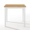 Ledbury Small Wooden Kitchen Dining Table in White and Light Oak Finish | 100% Solid Wood Diner Table 2